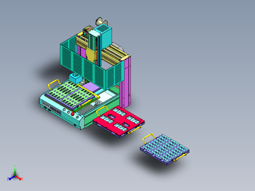 300三轴半自动焊锡机正等轴测缩略图