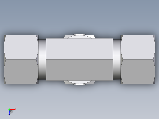 卡套式工业通用硬管接头EO_Adjustable_locknut_branch_tee_TEE12ZLMORCF俯视缩略图