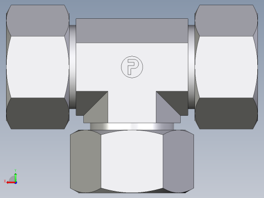 卡套式工业通用硬管接头EO_Union_tee_T25ZSCF后视缩略图