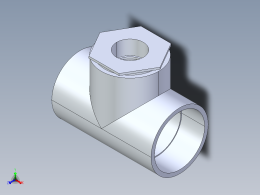 船舶管路系统SeaCor_Molded_ReducingTee_SxSxS_37J201530_6in x 3in正等轴测缩略图