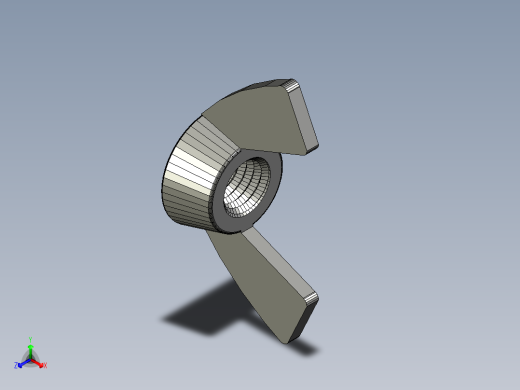 蝶形螺母正等轴测缩略图
