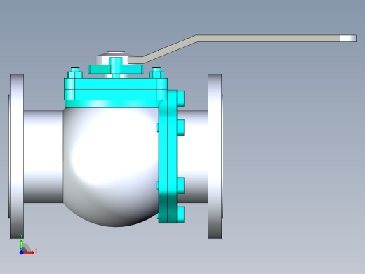 管道手动球阀-水管开关阀-手动阀门法兰连接球阀[125]前视缩略图