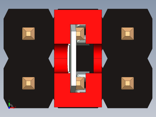 带跳线的排针-pinheader 2x3 and 1m jumper前视缩略图