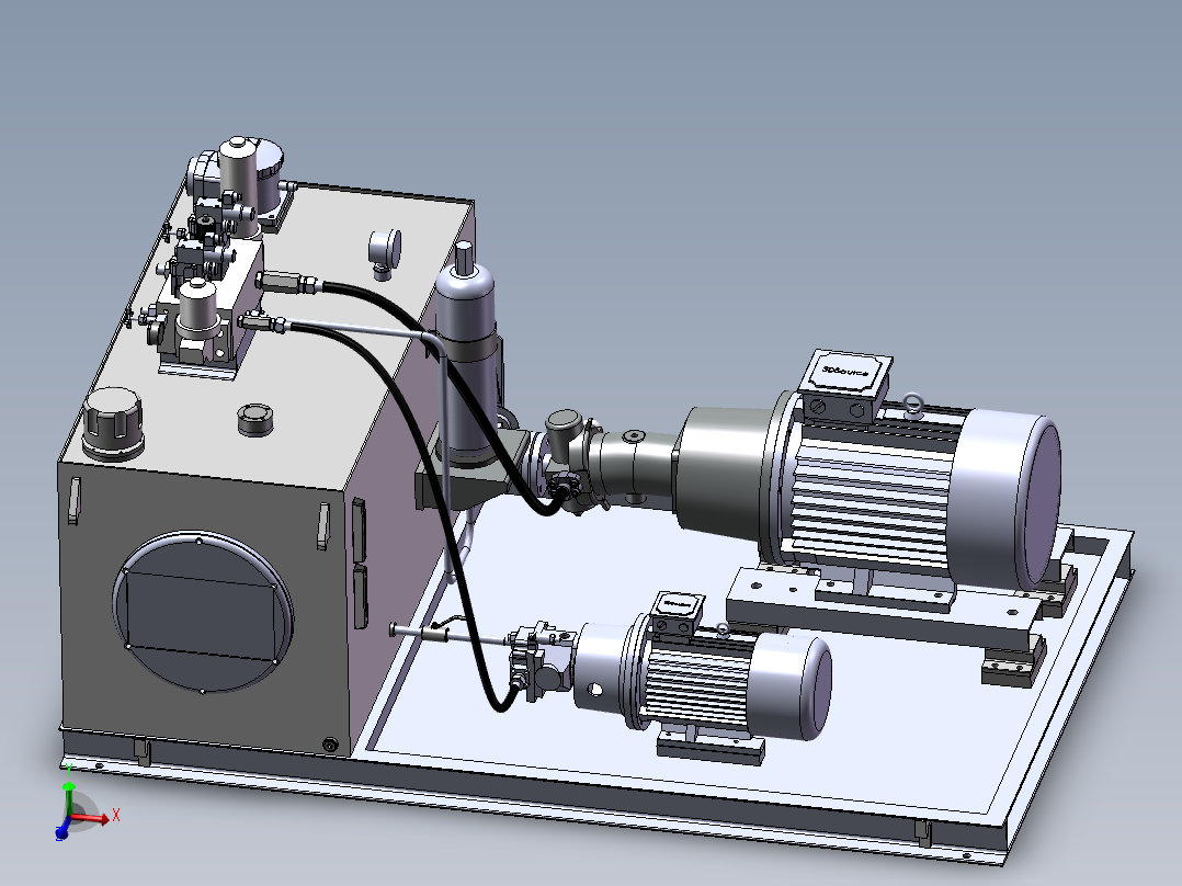 车间平板车液压站主视图