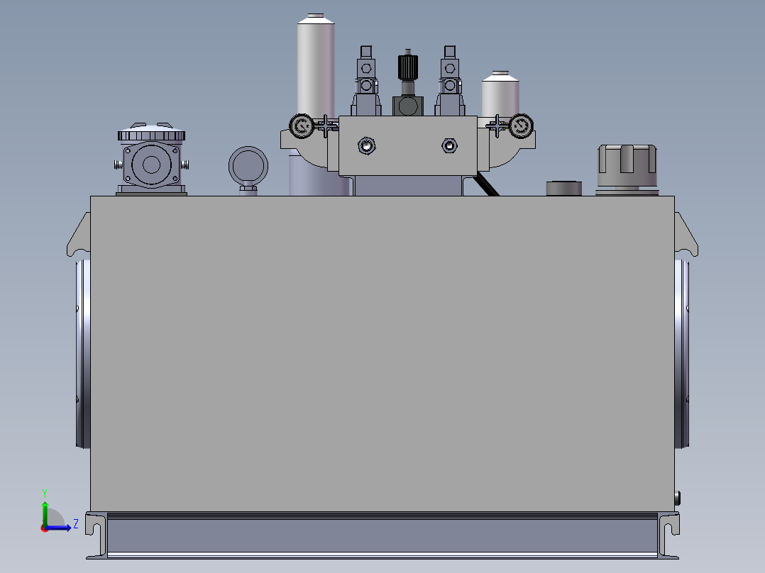 车间平板车液压站左视图