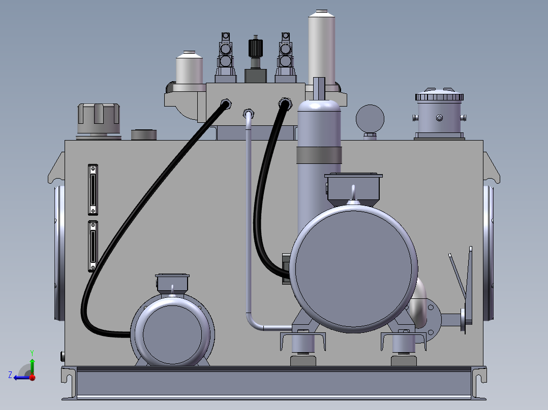 车间平板车液压站右视图