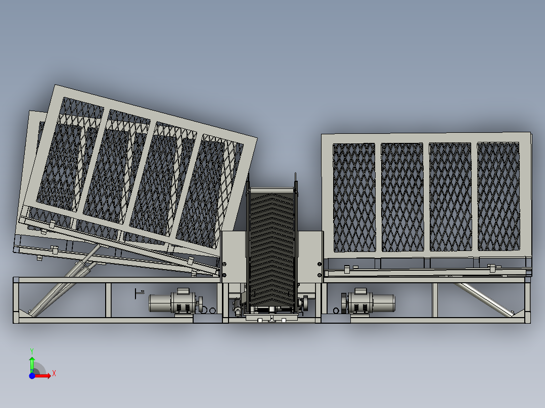 4托盘种薯中间供给装置总装前视图