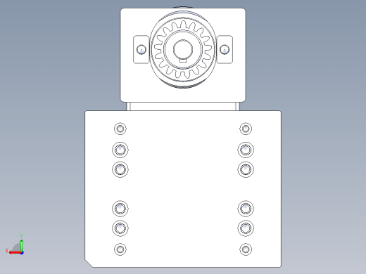 堵头-螺纹抽芯模具图后视缩略图