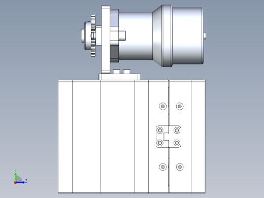 堵头-螺纹抽芯模具图左视缩略图