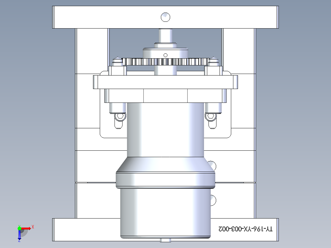 堵头-螺纹抽芯模具图俯视图