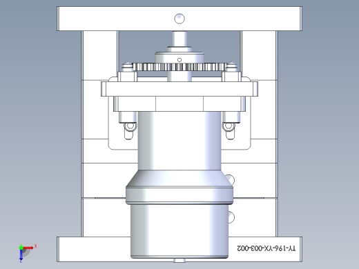 堵头-螺纹抽芯模具图俯视缩略图