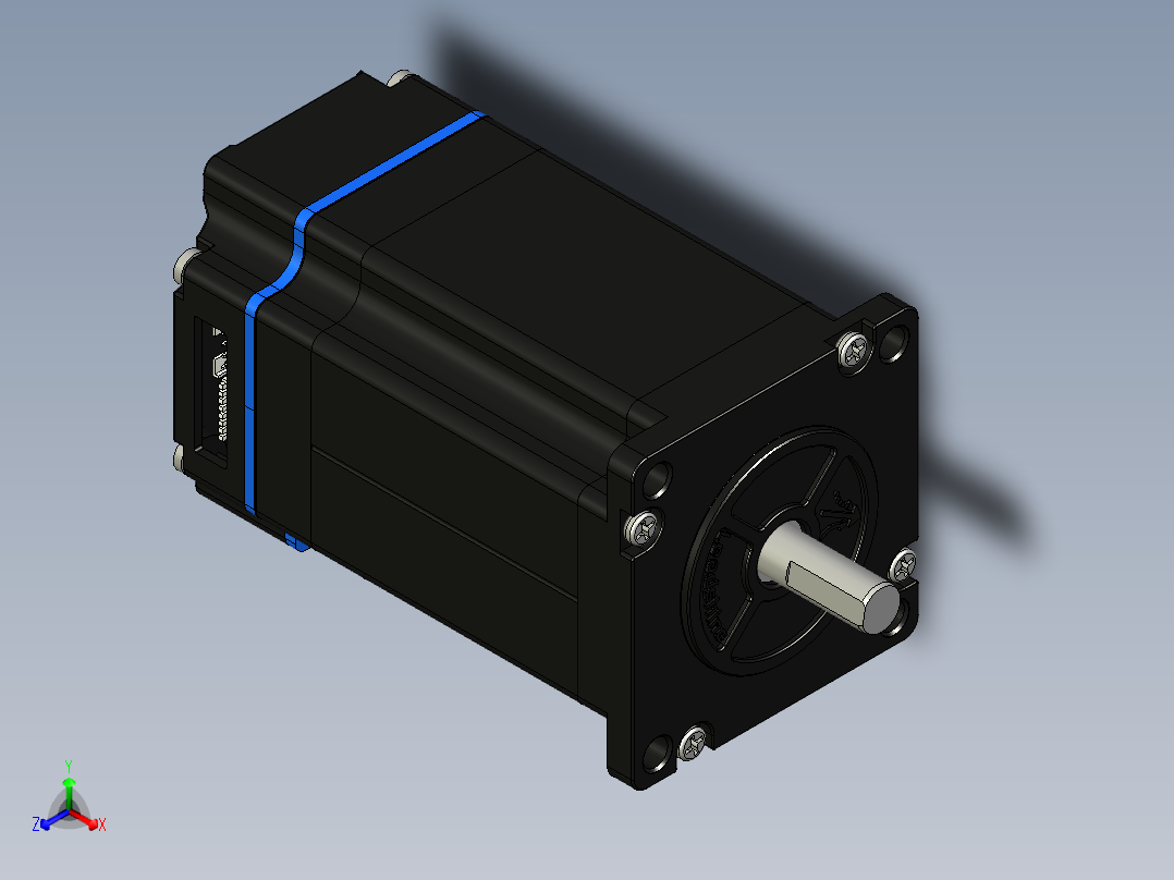 步进电机NEMA 23（iCS-2323）正等轴测图