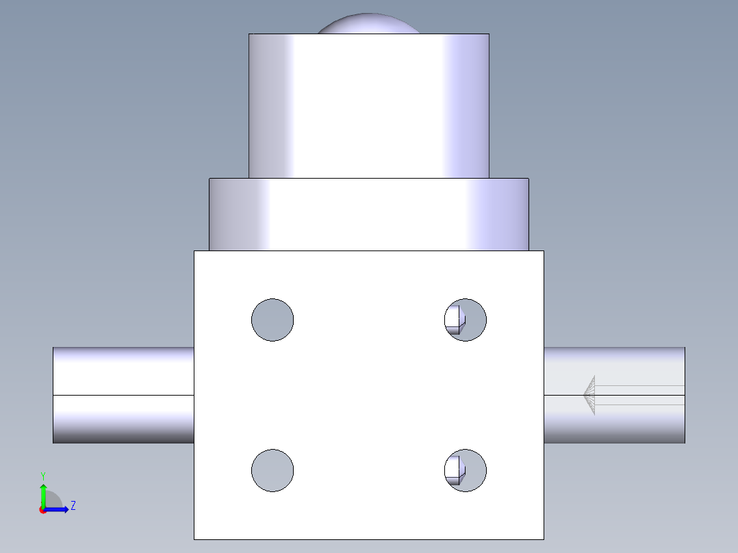 德克斯TUNKERS气缸数模T6_22_Schubstangenspanner_TUENKERS左视图