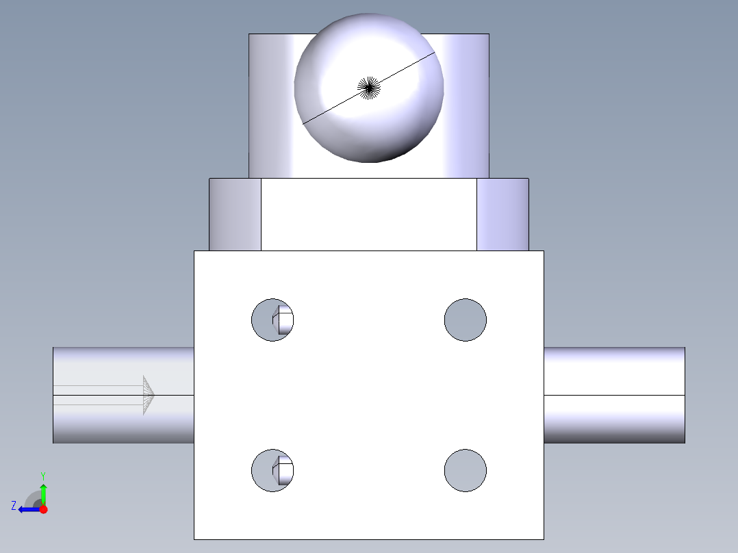 德克斯TUNKERS气缸数模T6_22_Schubstangenspanner_TUENKERS右视图