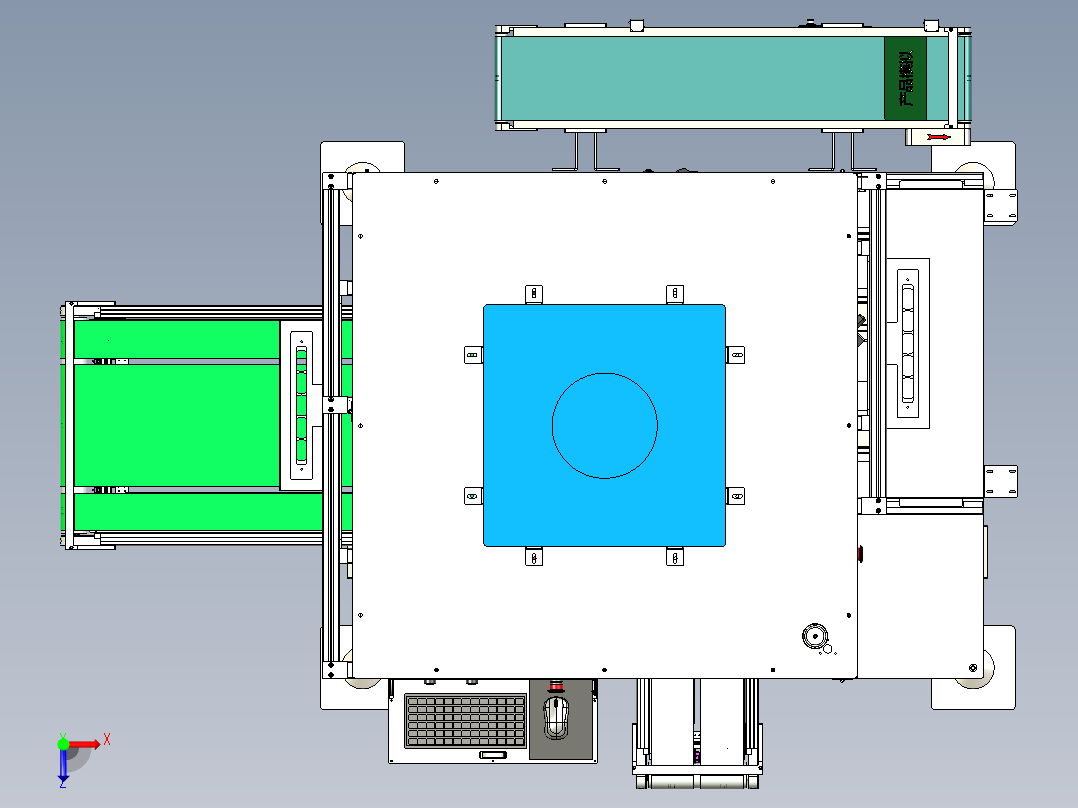 主板，面板CCD视觉检测xt俯视图
