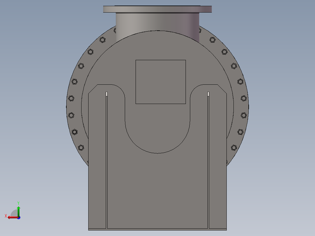 板壳式换热器后视图