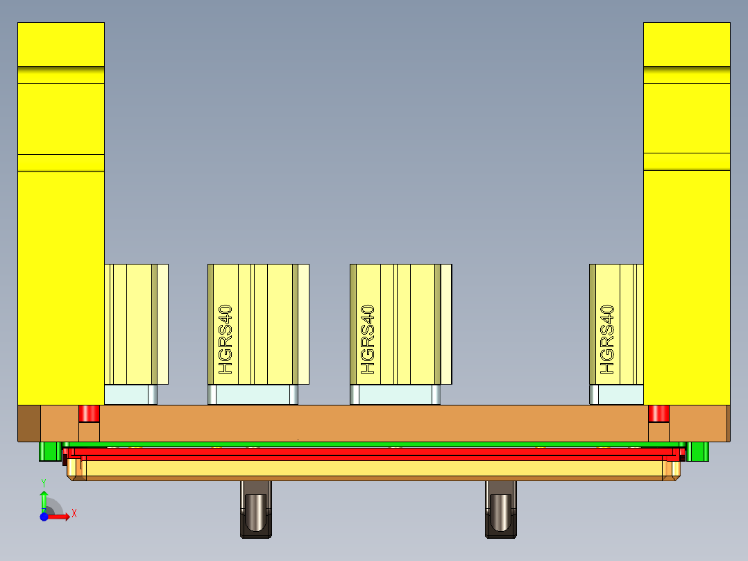 X521-C笔记本CNC工装夹具三维模型-CNC1-191125前视图