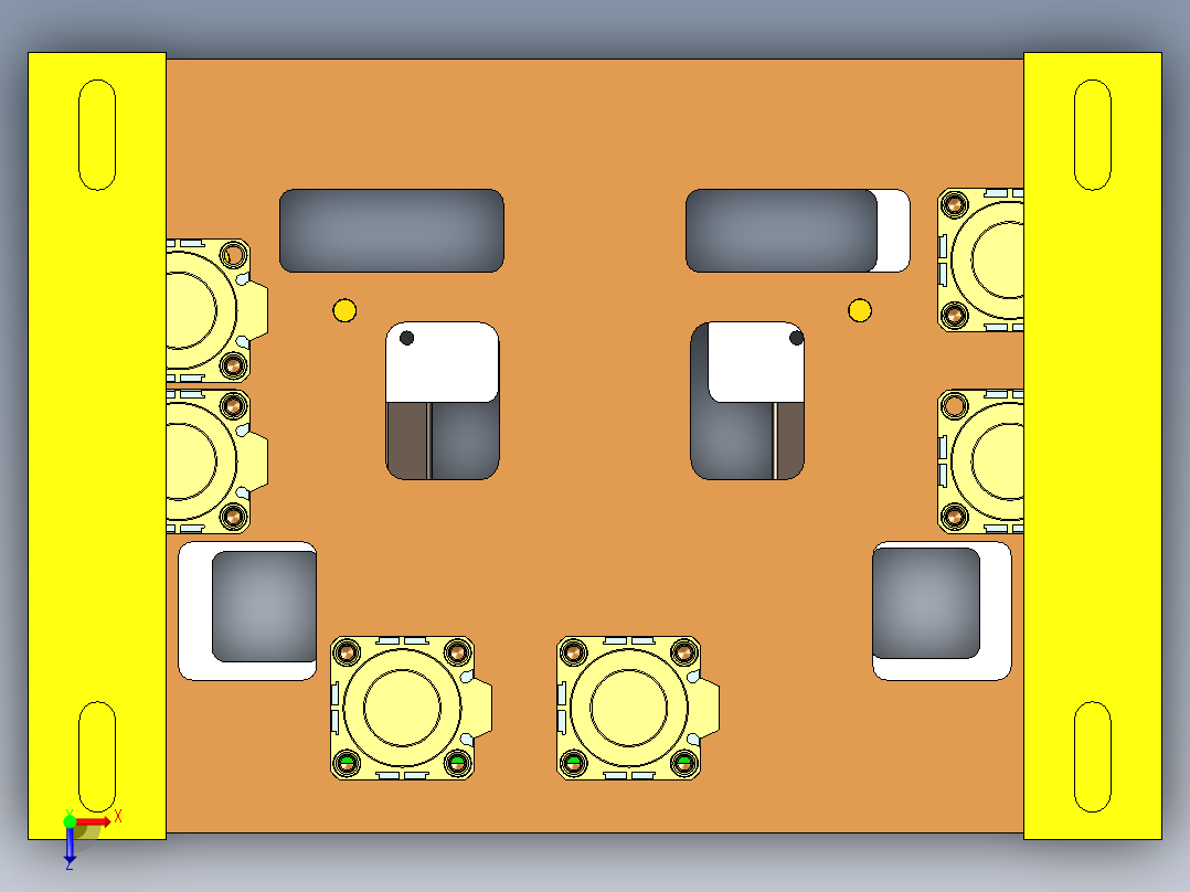 X521-C笔记本CNC工装夹具三维模型-CNC1-191125俯视图