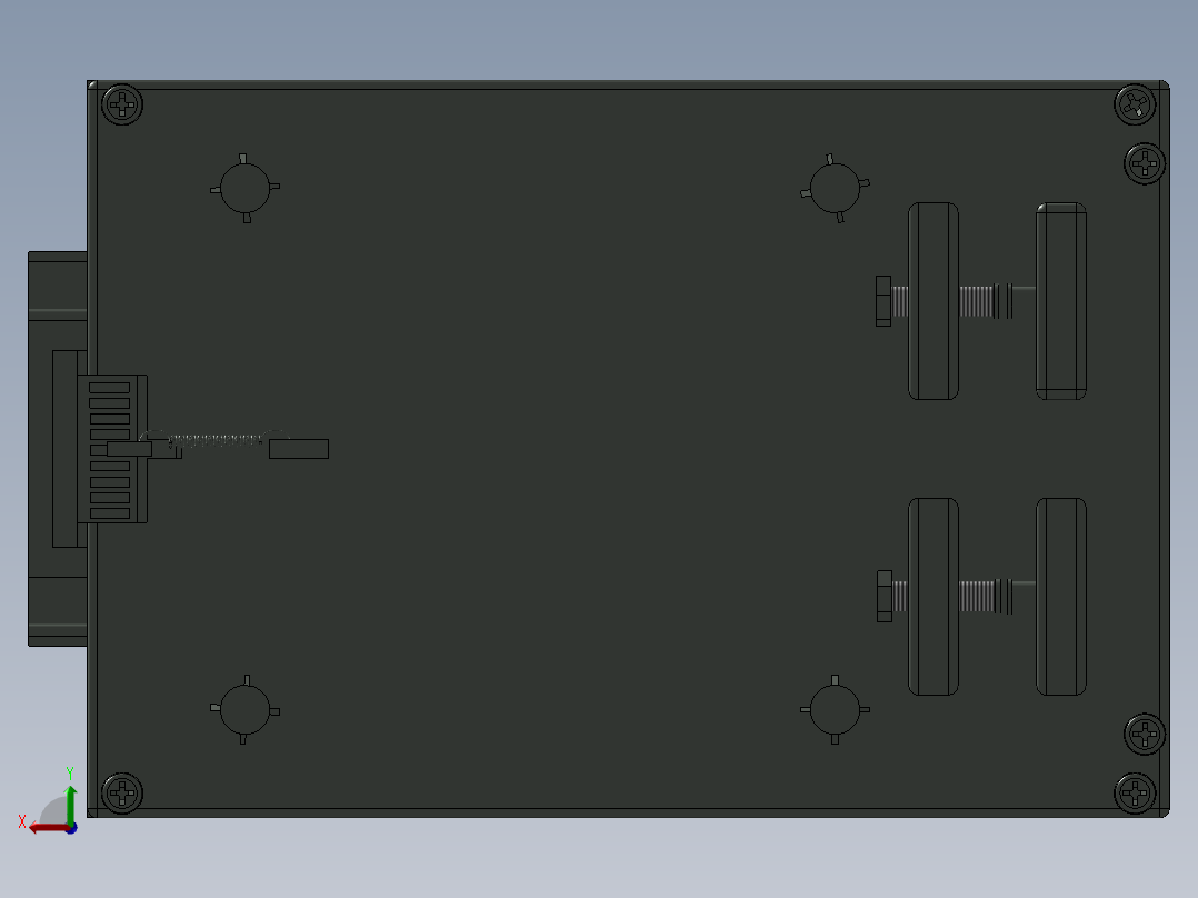 观赏鱼自动投食器装配图三维+装配图后视图