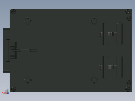 观赏鱼自动投食器装配图三维+装配图后视缩略图