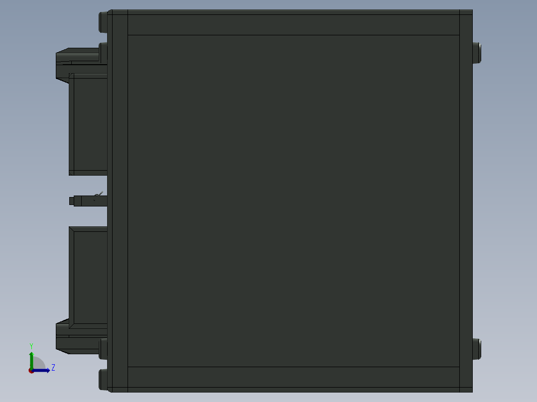 观赏鱼自动投食器装配图三维+装配图左视图