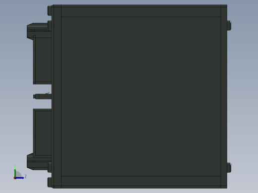 观赏鱼自动投食器装配图三维+装配图左视缩略图