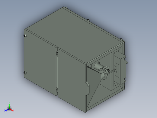 观赏鱼自动投食器装配图三维+装配图正等轴测缩略图