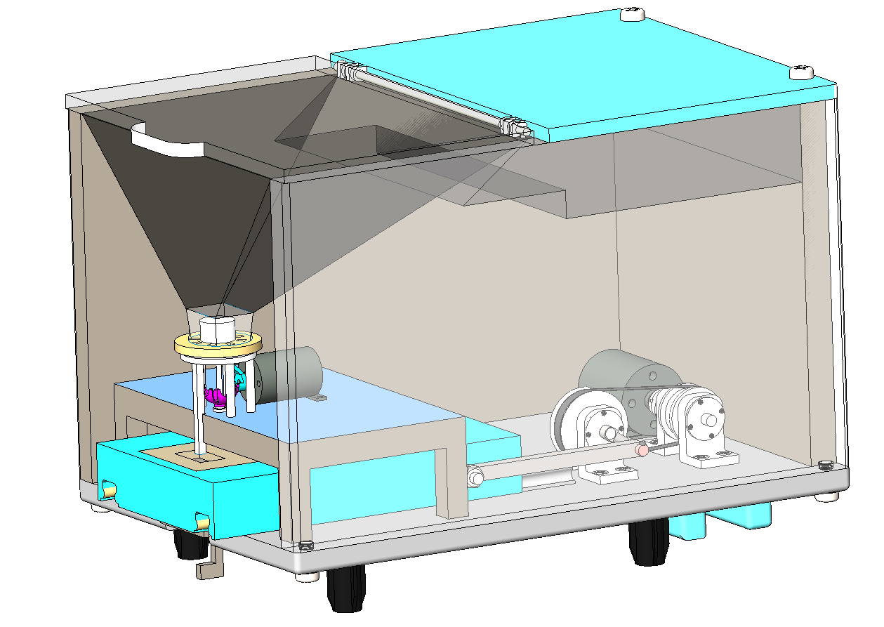 观赏鱼自动投食器装配图三维+装配图
