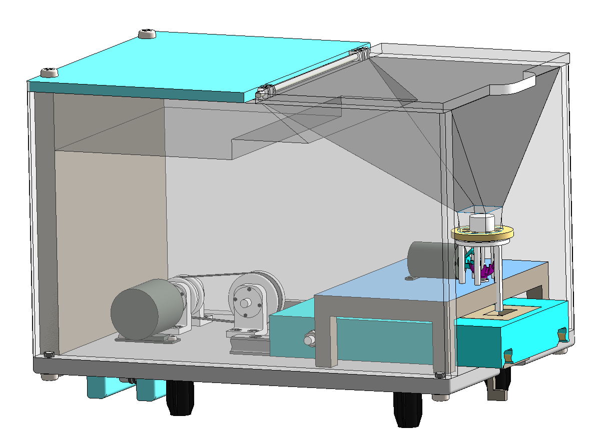 观赏鱼自动投食器装配图三维+装配图