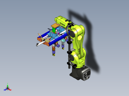 机器人双夹爪自动化抓取抱具设计