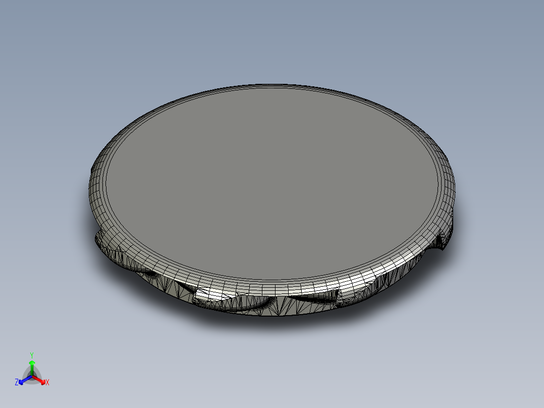 饮料杯垫正等轴测图