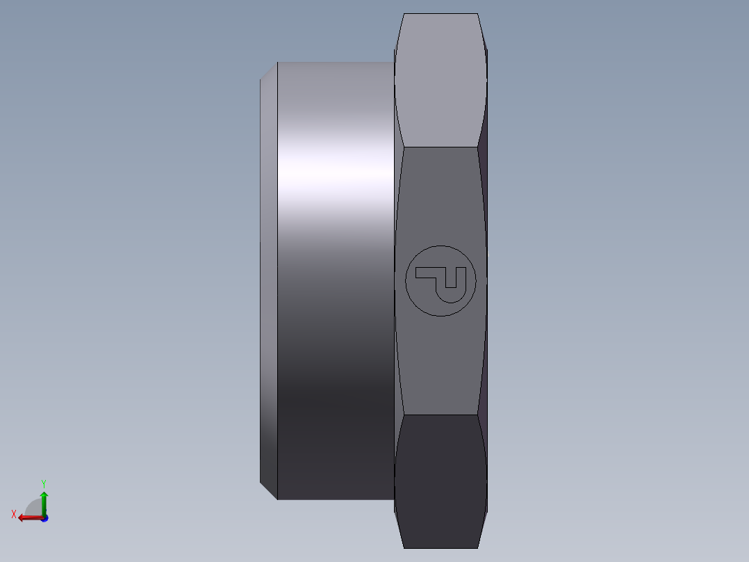 堵头 4C+4D 管端堵、4C-52后视图