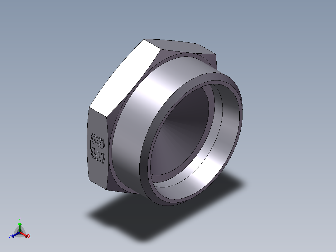 堵头 4C+4D 管端堵、4C-52正等轴测图