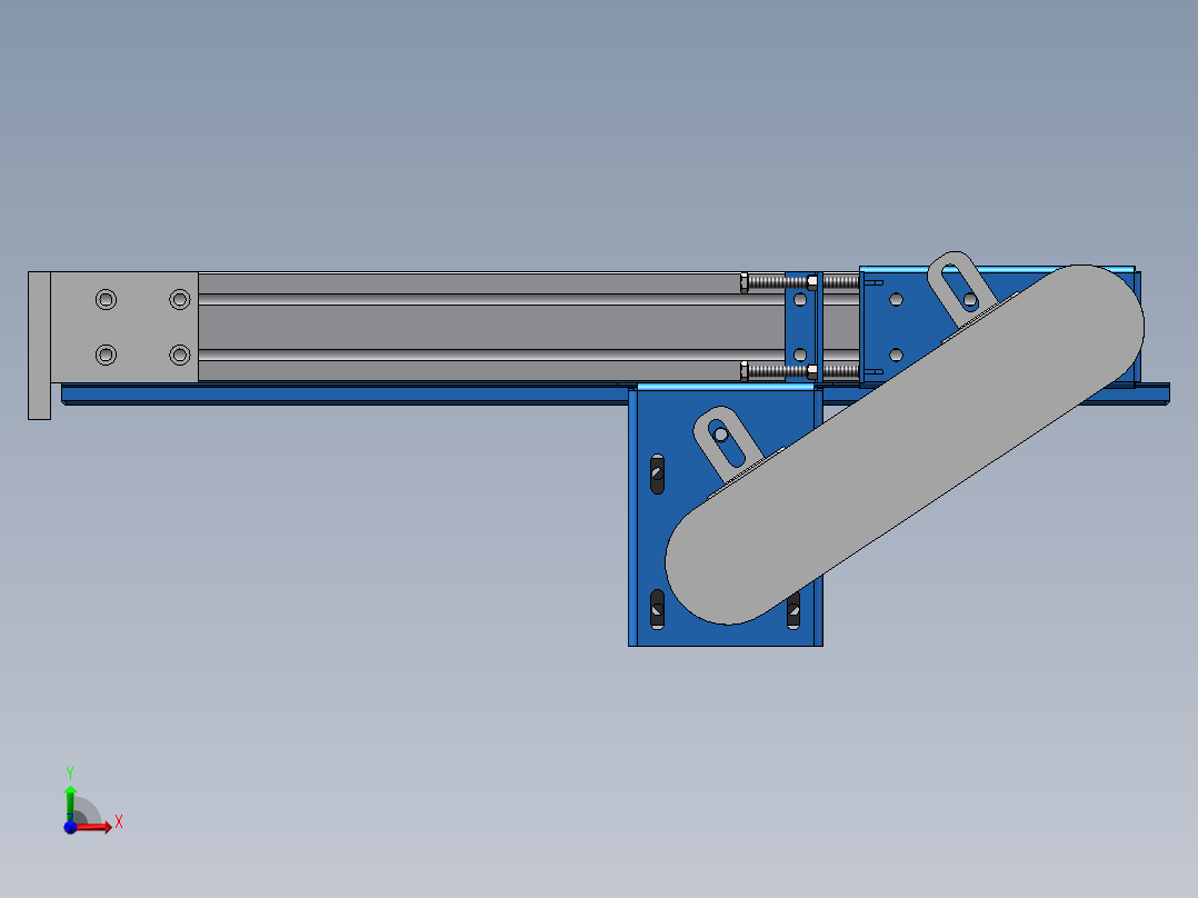 0.58米0.1米传送带机构前视图