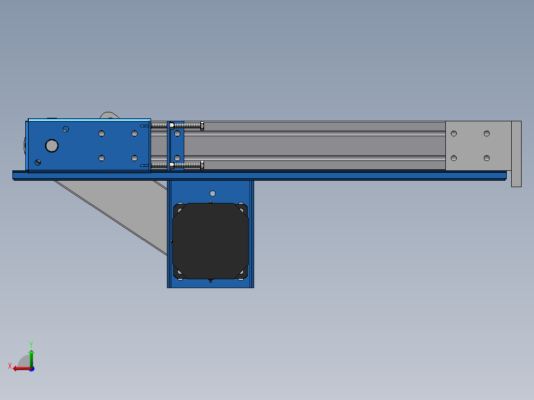0.58米0.1米传送带机构后视图