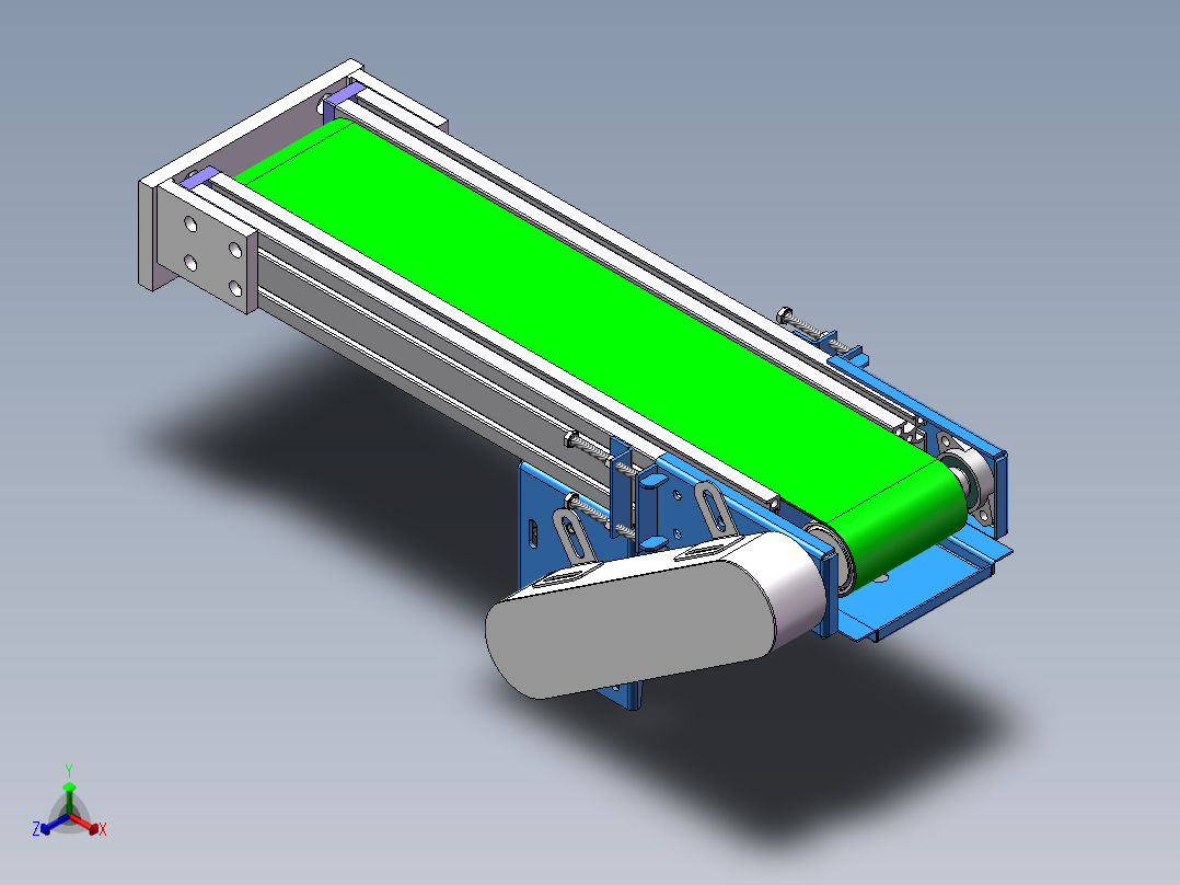 0.58米0.1米传送带机构正等轴测图