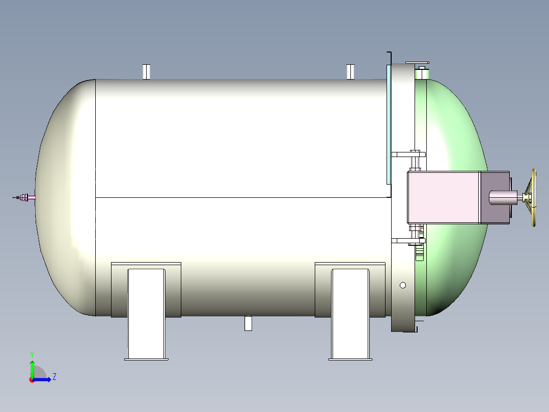 BS-550 烘焙馅料真空熬煮罐左视图