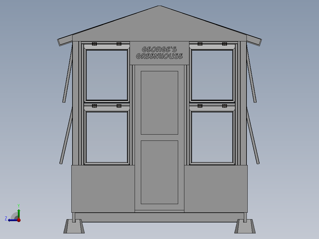 房子、建筑(120)右视图
