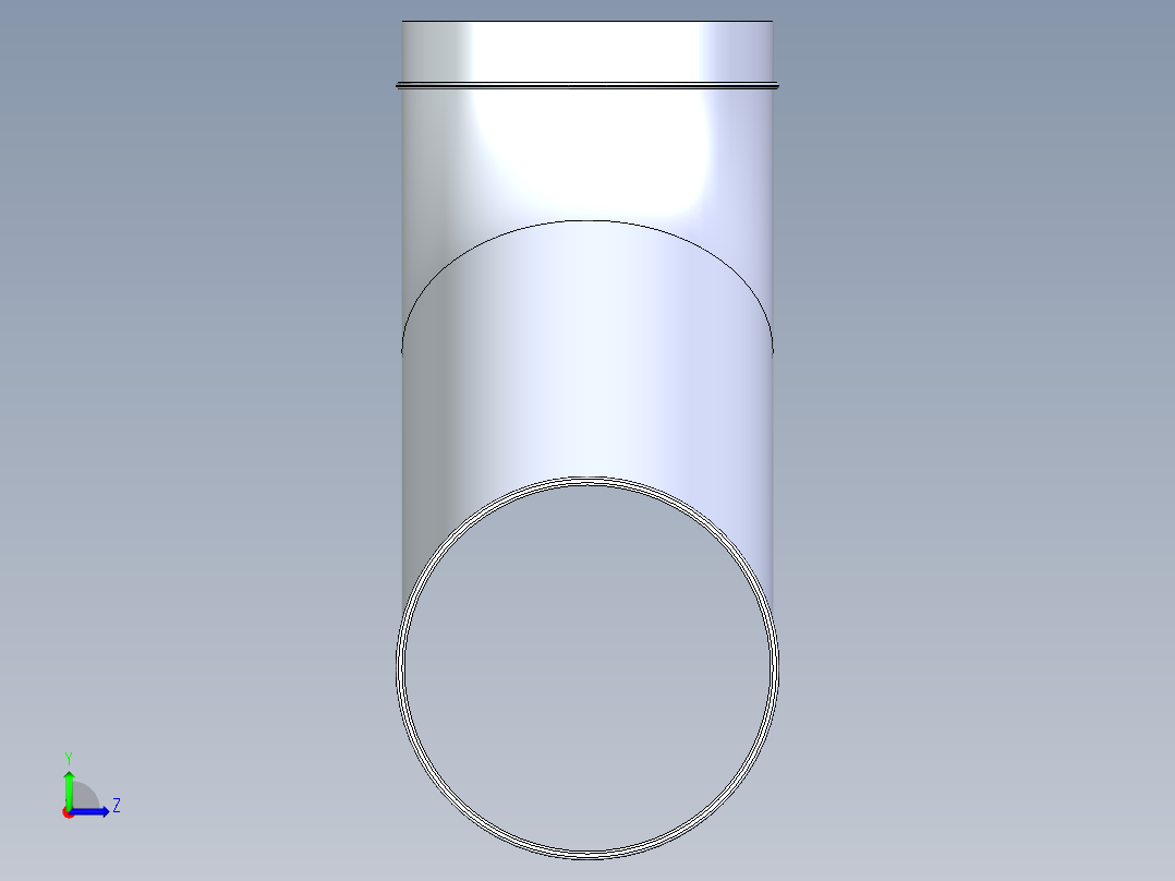 B3004484-管道三通- Y形管和罩左视图