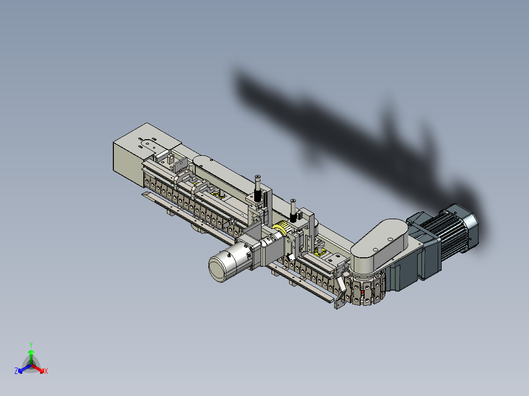 可调带阻挡板链输送线