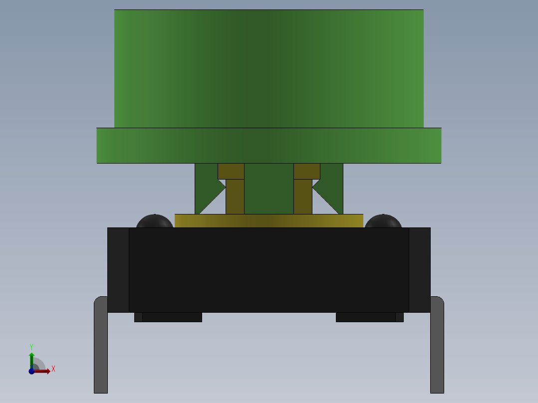 触觉按钮b3f 405 12x12x7 3mm带盖11前视图