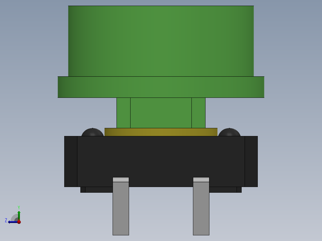 触觉按钮b3f 405 12x12x7 3mm带盖11右视图