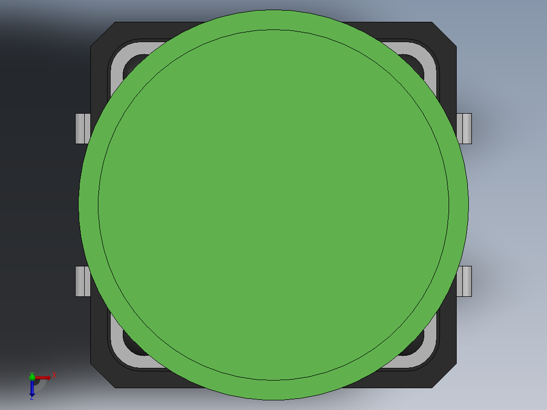 触觉按钮b3f 405 12x12x7 3mm带盖11俯视图