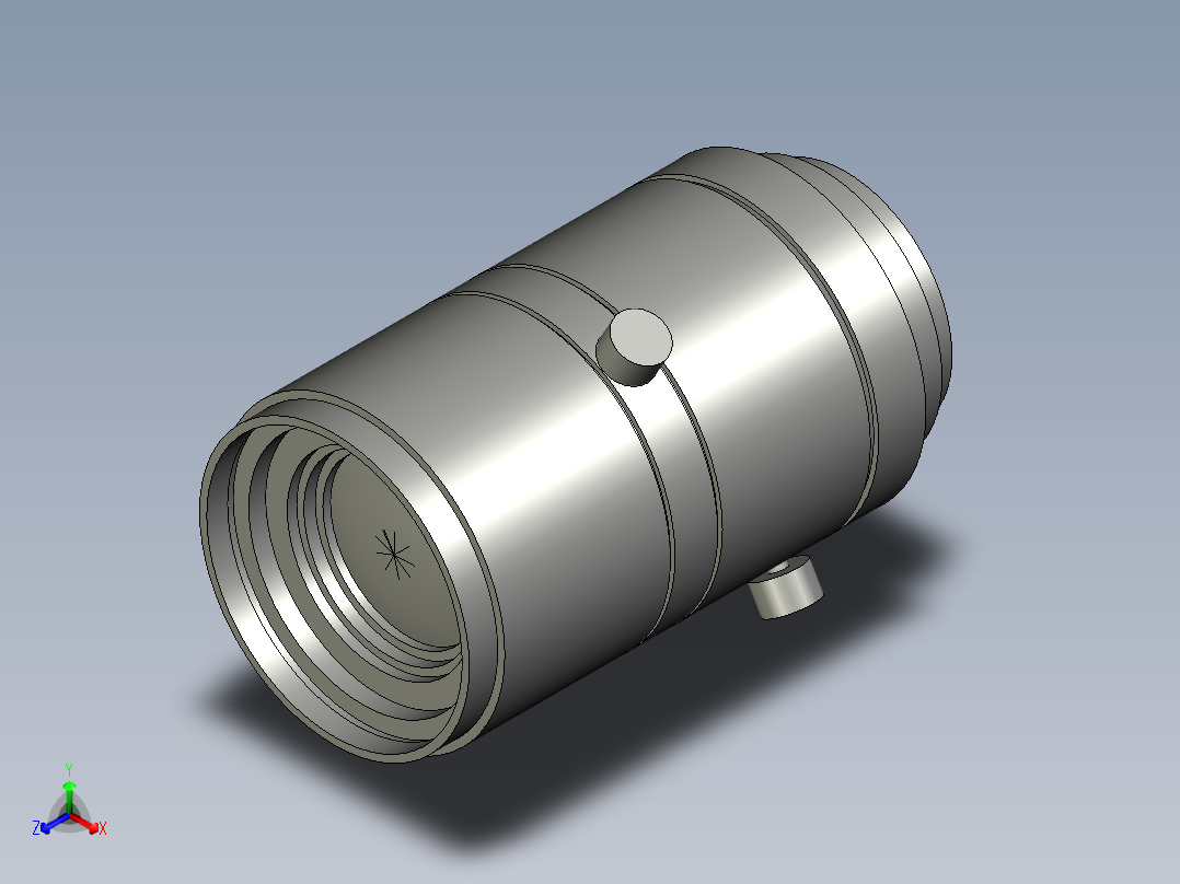 3Z4S_LE_SV_1614H-端面外观镜头正等轴测图