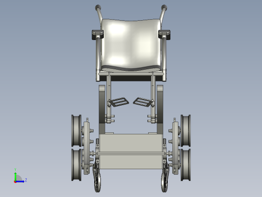 轻量型轮椅与仰躺式轮椅左视缩略图