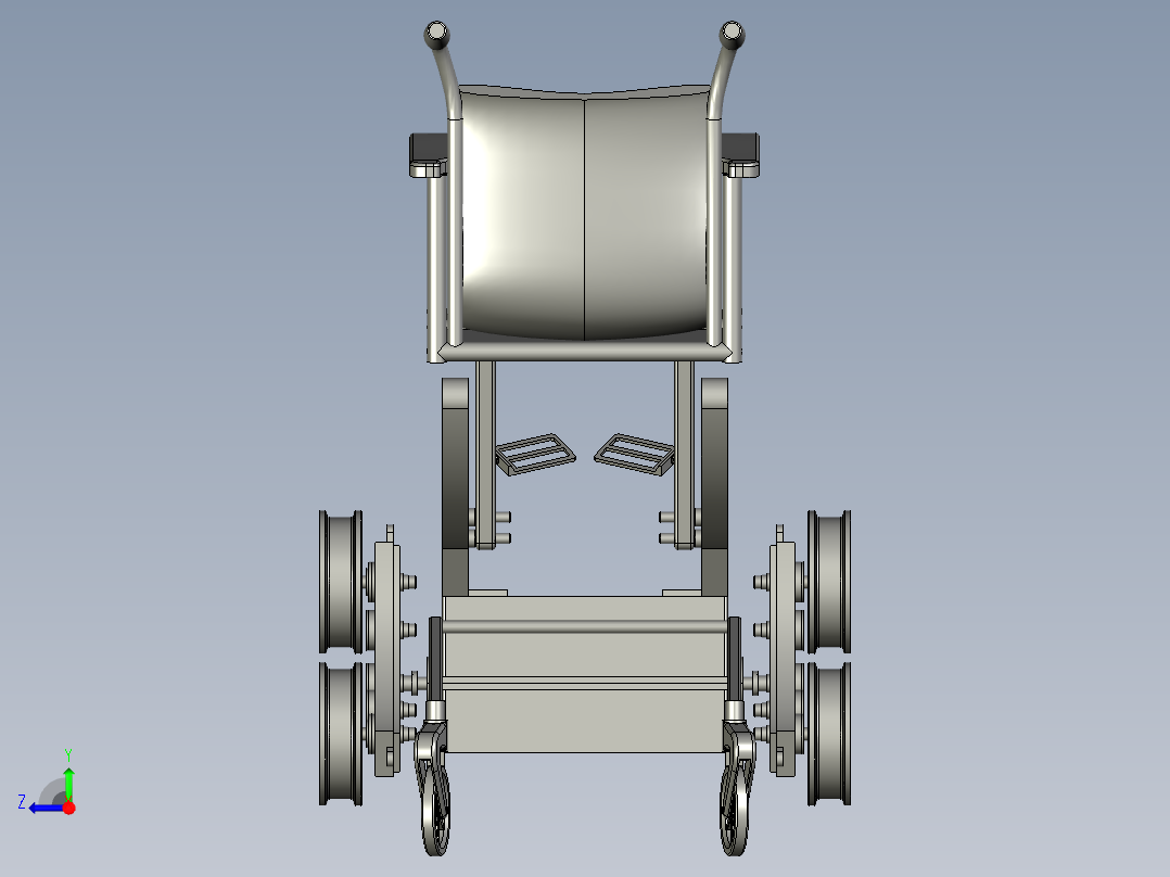 轻量型轮椅与仰躺式轮椅右视图