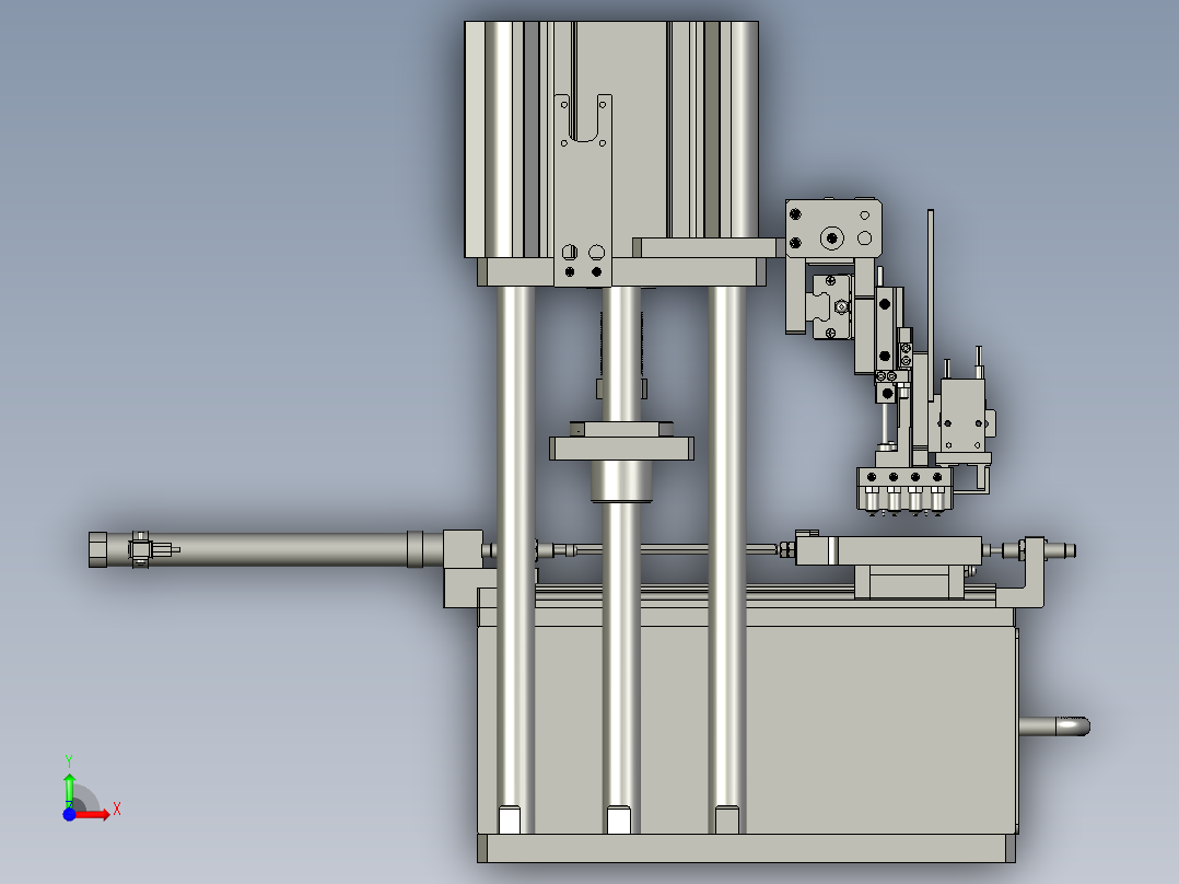 自动上料分切机的搬运装置前视图