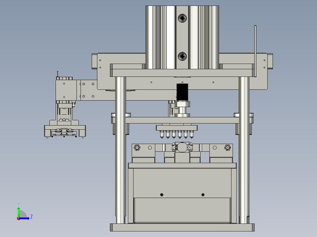 自动上料分切机的搬运装置左视图
