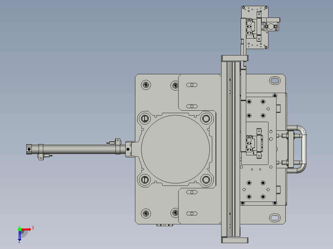 自动上料分切机的搬运装置俯视图