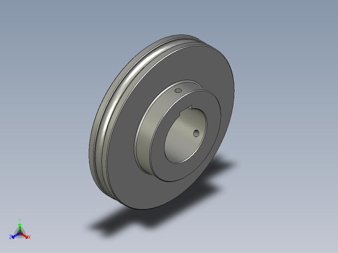 M210-117钢丝绳滑轮正等轴测图